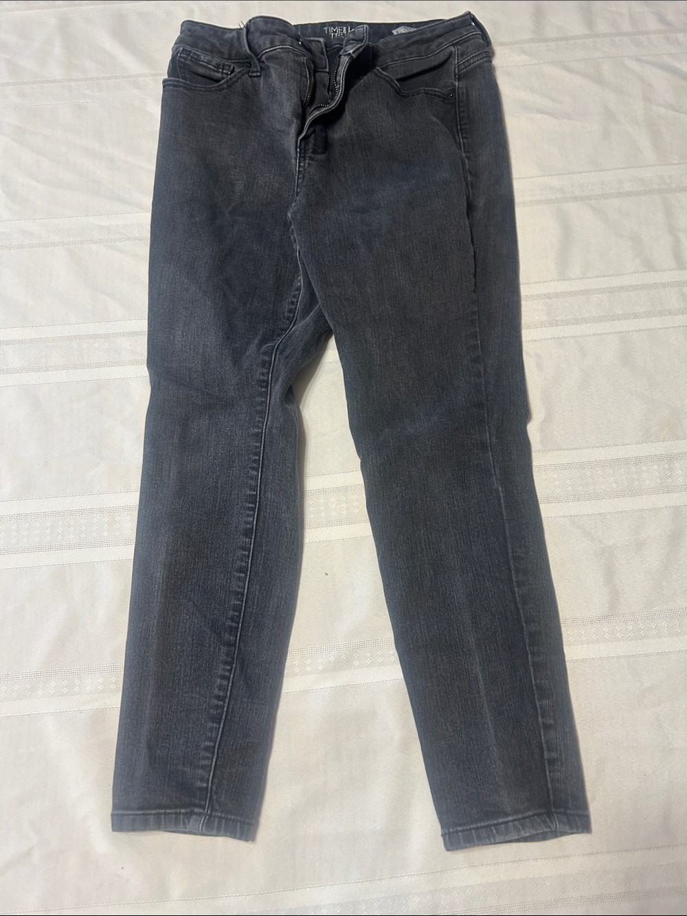 Time and Tru Women's Skinny Jeans - Charcoal Black